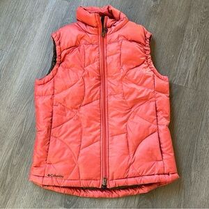 Columbia Coral and Olive Puffer Vest